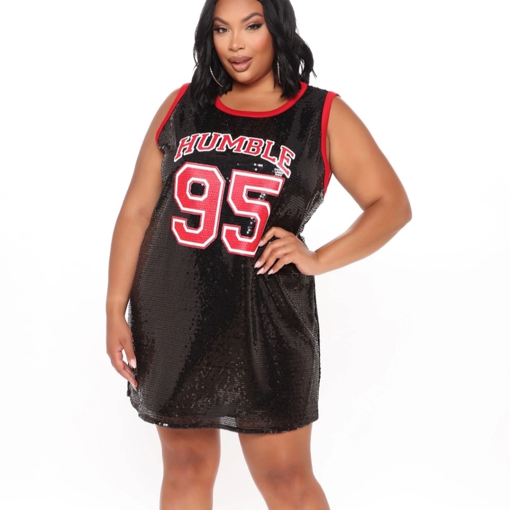 Stay Humble Sequin Mini Dress